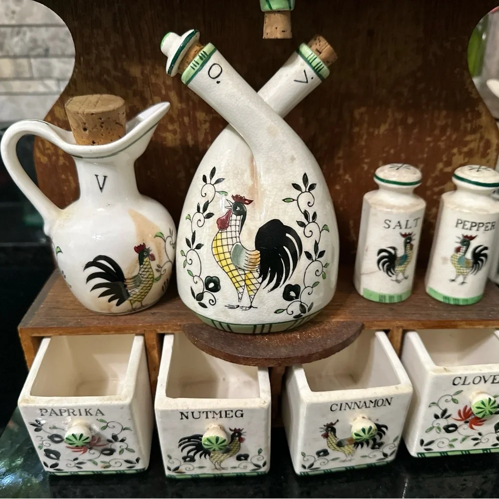 Vintage Royal Sealy Oil And Vinegar Spice Rack - Incomplete. - Picture 14 of 15